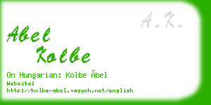 abel kolbe business card